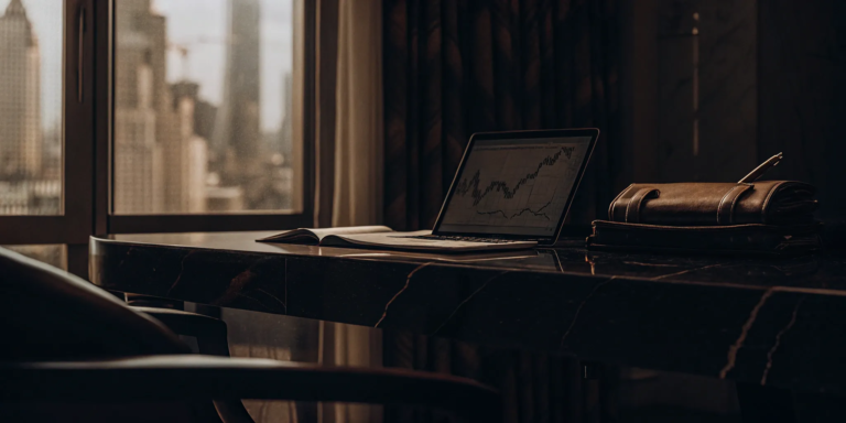 Receivables financing vs. factoring comparison chart on a laptop.