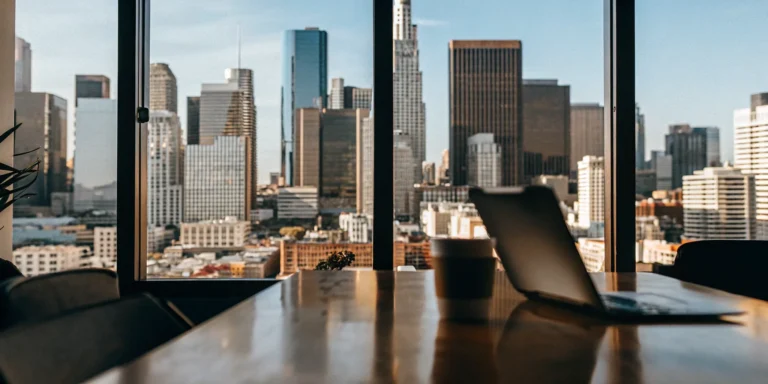 Los Angeles skyline. SBA 7a loan.