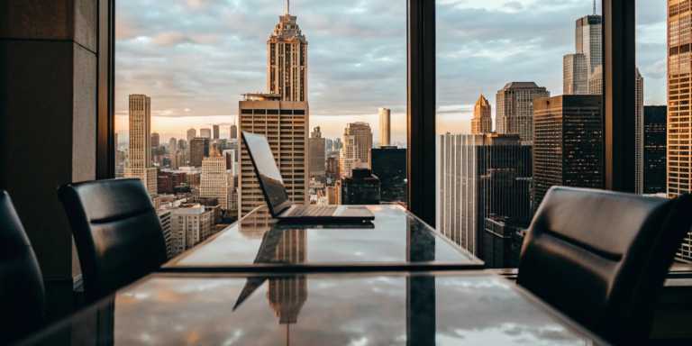 Invoice Factoring Chicago: A Complete Guide 11 Factoring receivables for a B2B company in a modern Chicago office overlooking the city.
