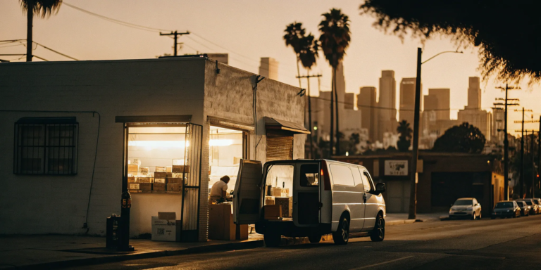 A Los Angeles small business with a delivery van, funded by a same day merchant cash advance.