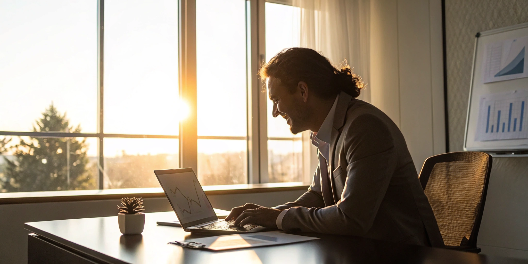 Business owner comparing fast business funding options on a laptop.