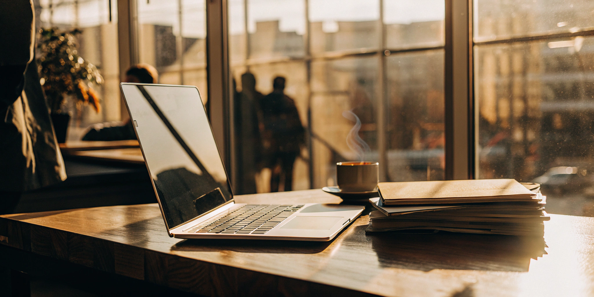 A laptop and business documents on a desk for securing fast working capital solutions.