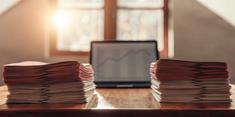 Fixed Rate vs Variable Rate Business Loan: How to Choose 5 Desk with documents for a fixed rate vs variable rate business loan decision.