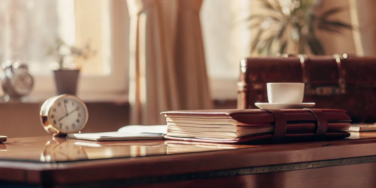 A business owner's desk with documents needed to get a fixed-rate business loan.