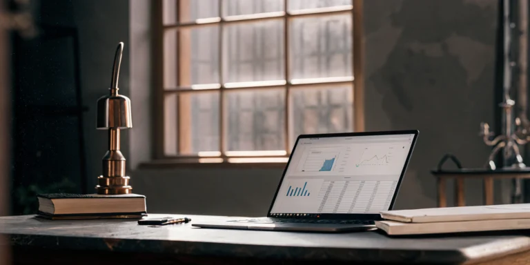 Is Selling Invoices Right for Your Business? 3 Financial graphs on a laptop screen for a business learning how to sell invoices for cash.