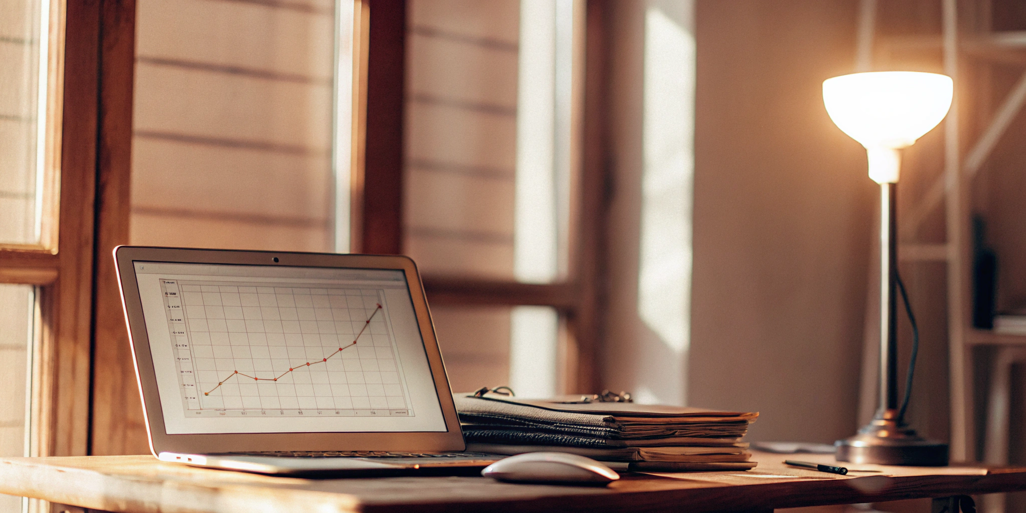 A graph on a laptop showing the benefits of a fixed interest rate small business loan.