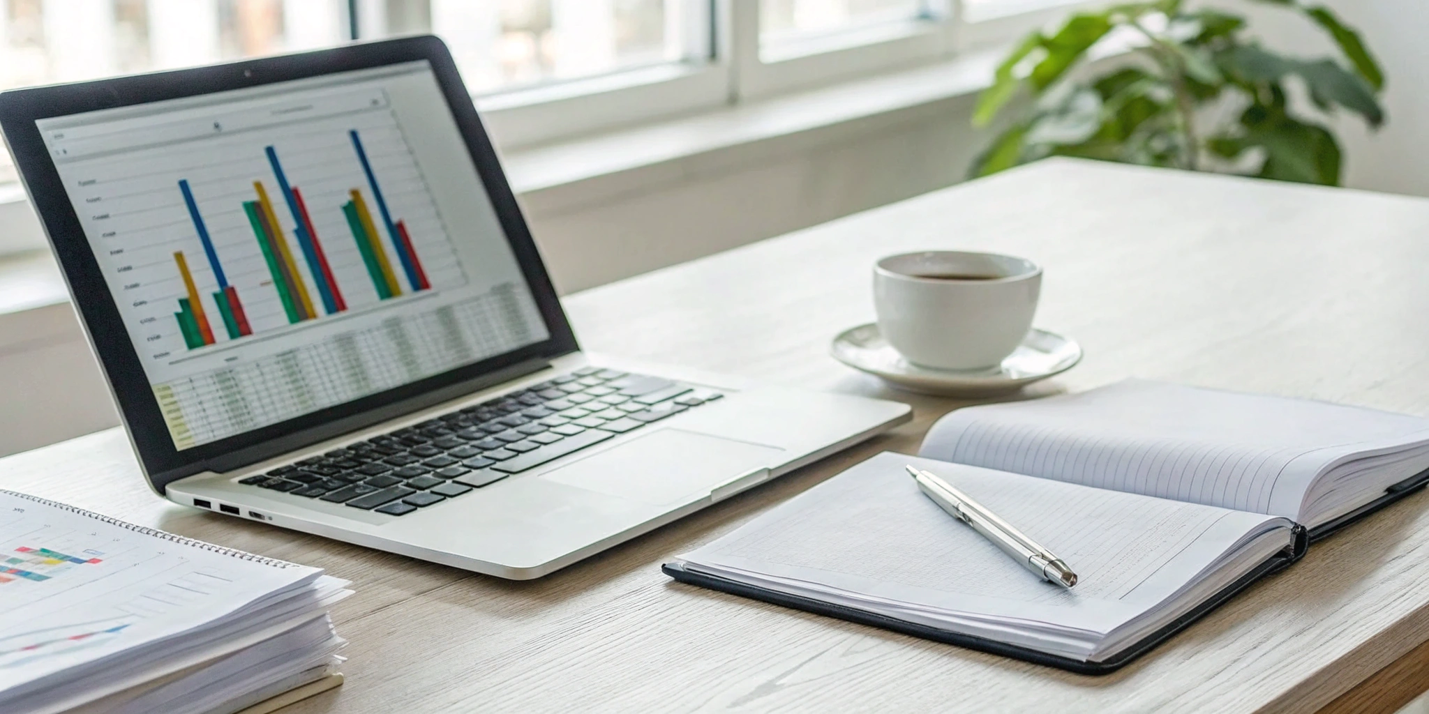 Preparing a purchase order financing application on a laptop.