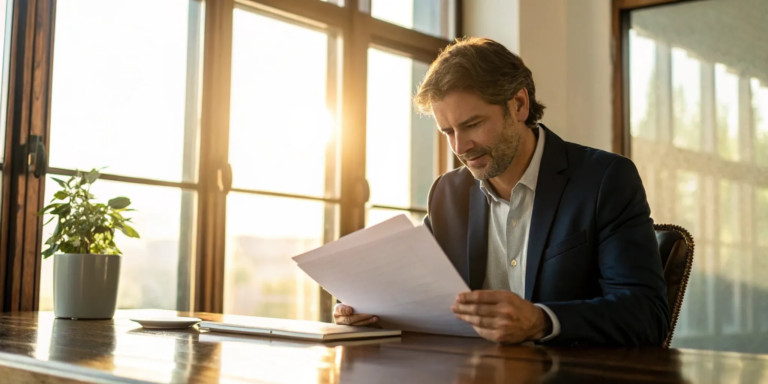 Fixed-Rate Business Loan: Pros, Cons & How It Works 3 A business owner reviews the terms of a fixed-rate business loan.