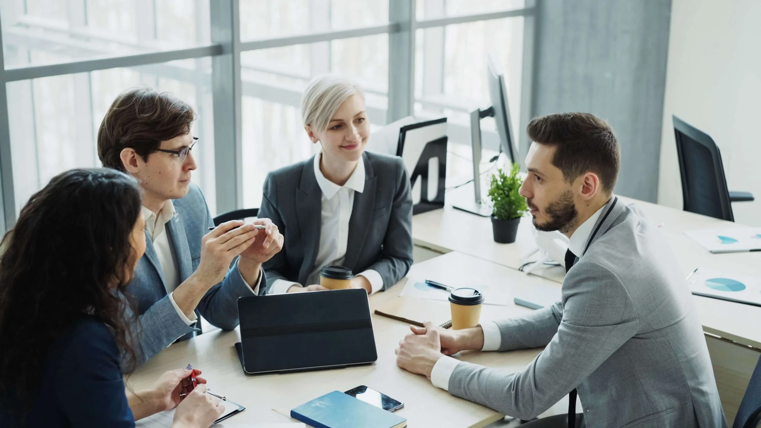 Advancery team reviewing a client's funding plan